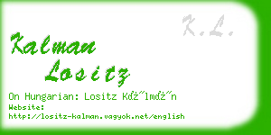 kalman lositz business card